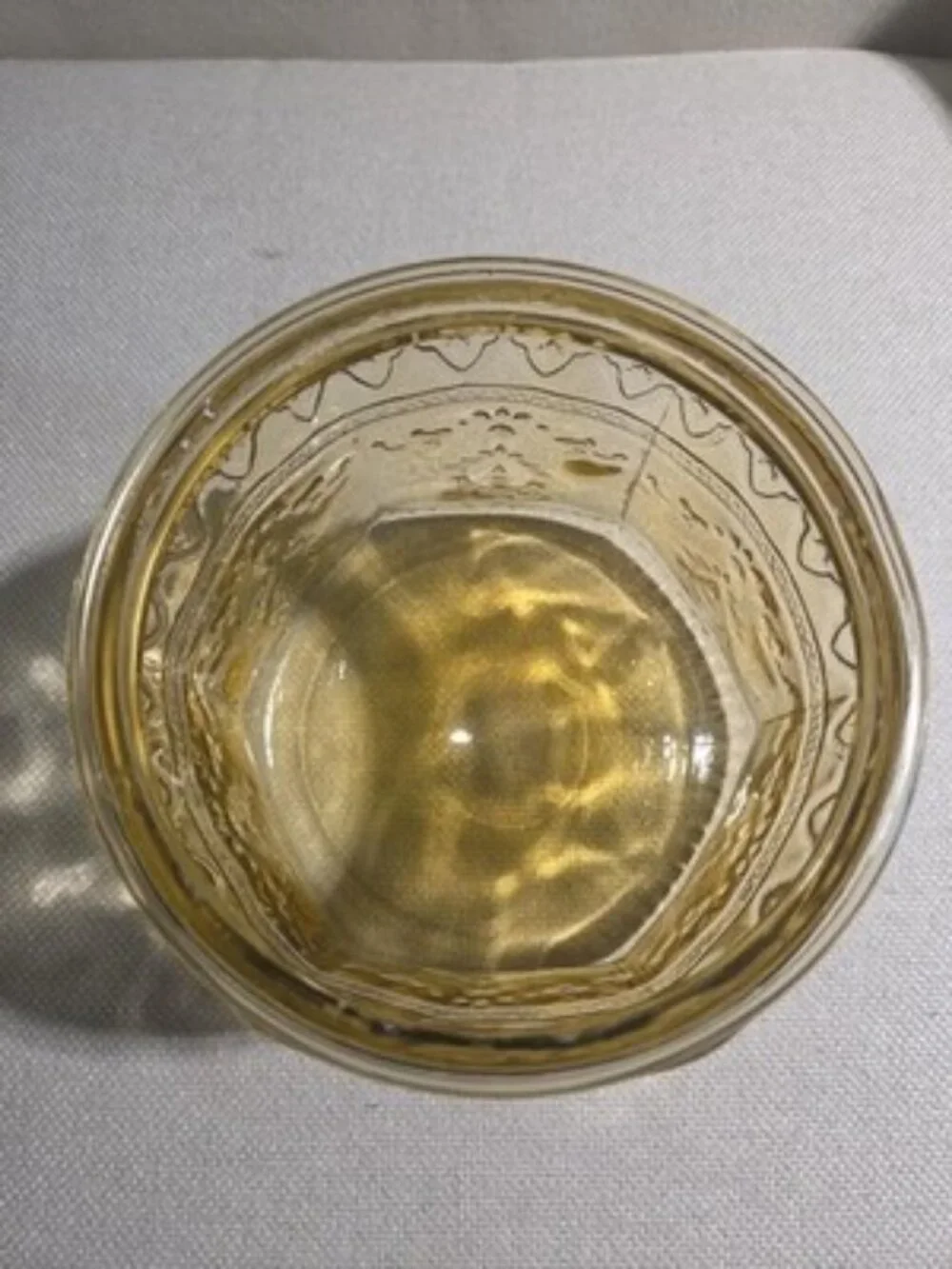 Vintage 1930s Federal Glass Madrid Amber Cookie Jar Base Only Read Description